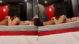 Angel Sant recebendo sexo oral do comedor no motel