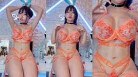 Japanese Asianbunnyx with spectacular body showing her swaying tits