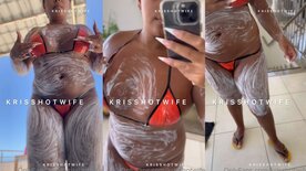 Kriss Hot Wife descolorindo os pelos do corpo para seu macho