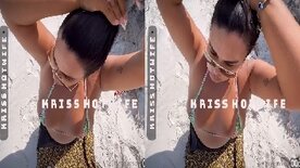 Kriss Hot Wife pagando boquete para seu macho na praia