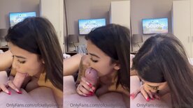 Sexo oral kelly Oliveira chupa ganha leite na boca e segue chupando