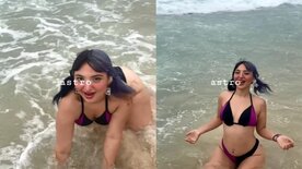 Bela Belinha sensualizando em alto mar