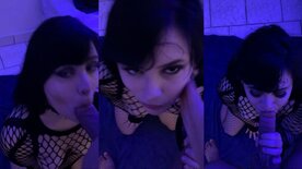 Submissa Lua Uchiha mamando rola grande e dura do macho
