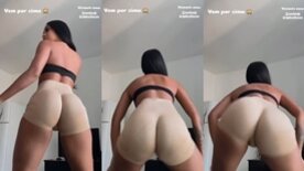 Com shortinho coladinho a gostosa Jamily Carvalho rebola bem safadinha dançando funk