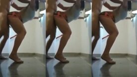 Casada puta gemendo e chorando na pica do comedor fodendo em pé