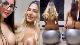Paula Lima e Alyne Lary peladas e gatas na academia se masturbando