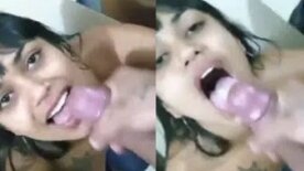 Cleo Matos novinha pelada no banheiro mamando pica em chupada delicia
