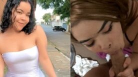 Naruzinha pelada fazendo oral delicioso no pau enorme do macho