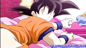 Sexo hentai Goku dando o cuzinho gostoso