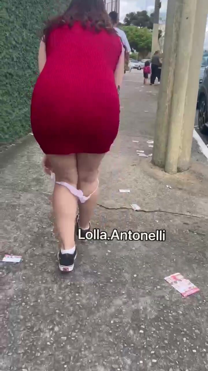 Lolla Antonelli Showing Off Her Panties In The Middle Of The Street