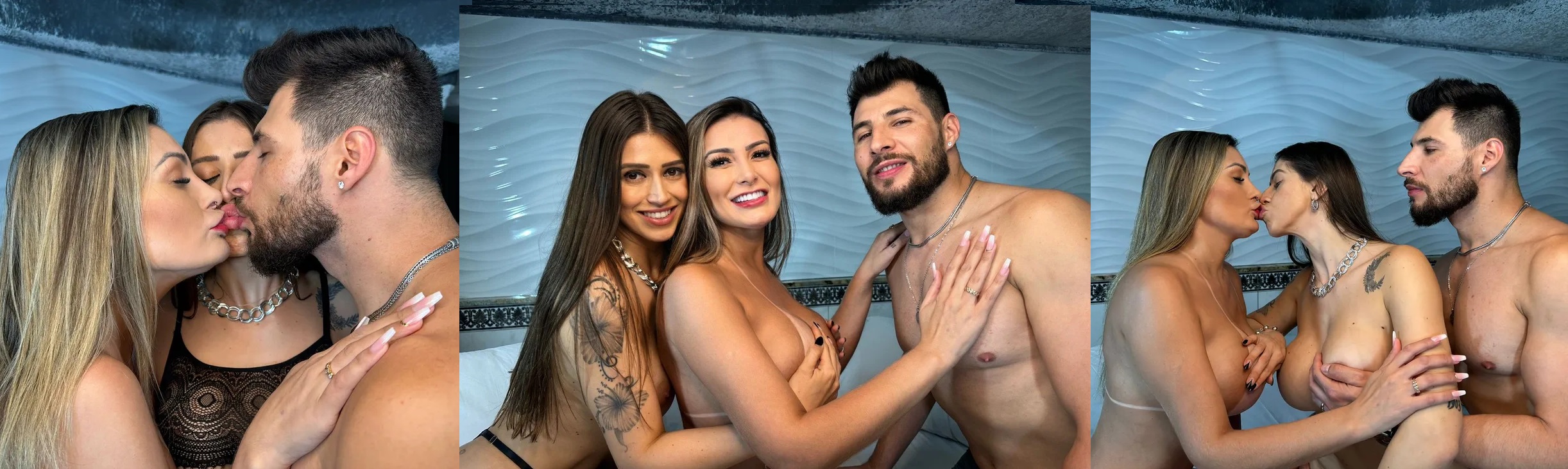 Andressa Urach puta deliciosa fazendo ménage com um sortudo e uma morena  gostosa - XvideosOnlyfans